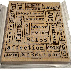 Stampin Up! Word By Word Rubber Background Stamp
